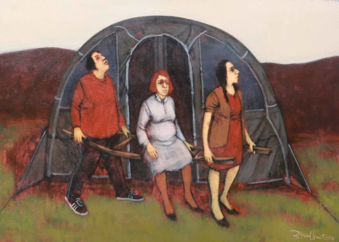 ORHAN UMUT — “İsimsiz”, 2014 "İsimsiz" eseri ORHAN UMUT tarafından 2014 yılında 50x70 cm ölçülerinde Tuval üzeri akrilik boya tekniği ile yapılmıştır.