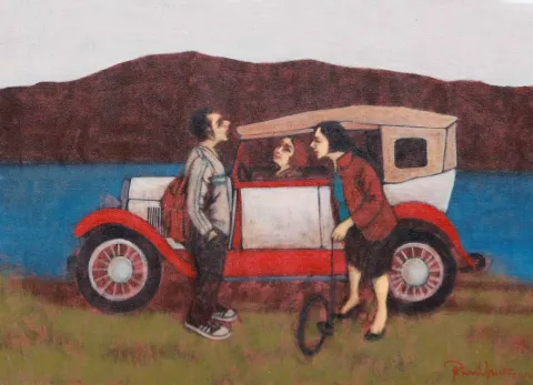 "İsimsiz" eseri ORHAN UMUT tarafından 2014 yılında 50x70 cm ölçülerinde Tuval üzeri akrilik boya tekniği ile yapılmıştır.