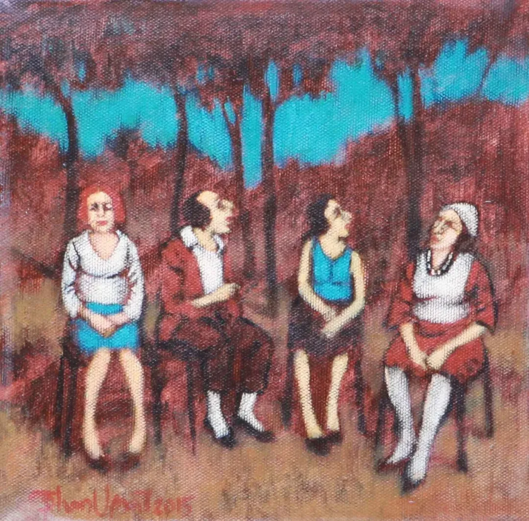 ORHAN UMUT — “İsimsiz”, 2015 "İsimsiz" eseri ORHAN UMUT tarafından 2015 yılında 20x20 cm ölçülerinde Tuval üzeri akrilik boya tekniği ile yapılmıştır.