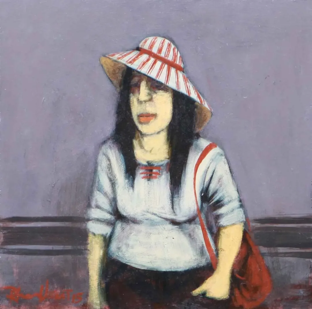 ORHAN UMUT — “İsimsiz”, 2015 "İsimsiz" eseri ORHAN UMUT tarafından 2015 yılında 20x20 cm ölçülerinde Duralit üzeri akrilik boya tekniği ile yapılmıştır.