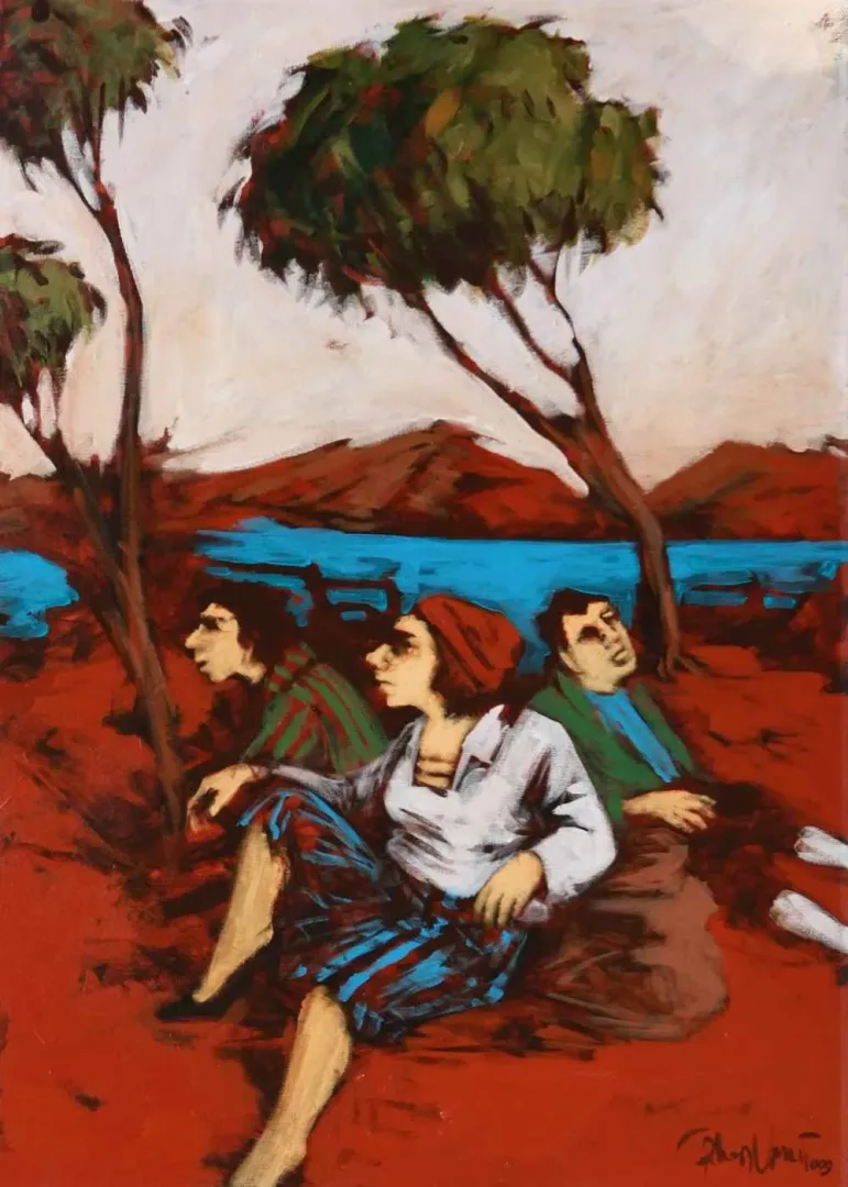 ORHAN UMUT — “İsimsiz”, 2009 "İsimsiz" eseri ORHAN UMUT tarafından 2009 yılında 70x50 cm ölçülerinde Tuval üzeri akrilik boya tekniği ile yapılmıştır.