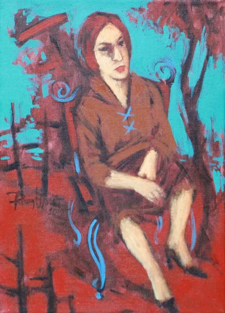 ORHAN UMUT — “İsimsiz”, 2009 "İsimsiz" eseri ORHAN UMUT tarafından 2009 yılında 35x25 cm ölçülerinde Tuval üzeri akrilik boya tekniği ile yapılmıştır.