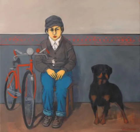 ORHAN UMUT — “İsimsiz”, 2015 "İsimsiz" eseri ORHAN UMUT tarafından 2015 yılında 90x95 cm ölçülerinde Tuval üzeri akrilik boya tekniği ile yapılmıştır.