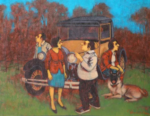 ORHAN UMUT — “İsimsiz”, 2015 "İsimsiz" eseri ORHAN UMUT tarafından 2015 yılında 57x75 cm ölçülerinde Tuval üzeri akrilik boya tekniği ile yapılmıştır.