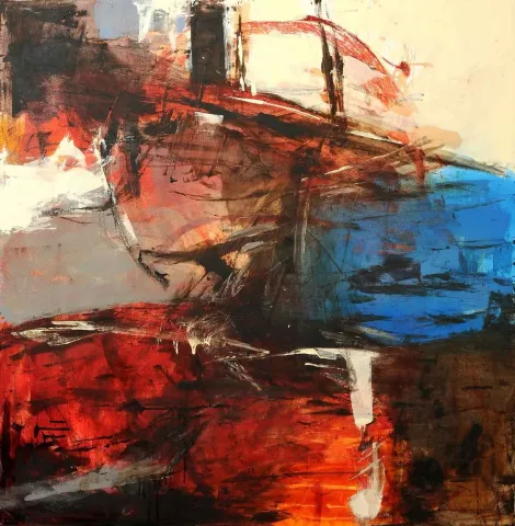 ÖZDEN GEZER — “İsimsiz”, 2014 "İsimsiz" eseri ÖZDEN GEZER tarafından 2014 yılında 100x100 cm ölçülerinde Tuval üzeri akrilik boya tekniği ile yapılmıştır.