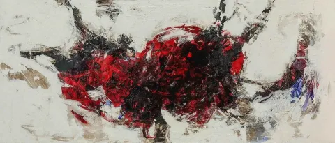 ÖZDEN GEZER — “İsimsiz”, 2014 "İsimsiz" eseri ÖZDEN GEZER tarafından 2014 yılında 80x180 cm ölçülerinde Tuval üzeri akrilik boya tekniği ile yapılmıştır.