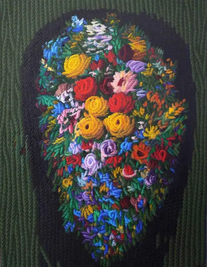 "Benim Çiçeklerim" eseri AHMET YEŞİL tarafından 2015 yılında 116x89 cm ölçülerinde Tuval üzeri yağlı boya tekniği ile yapılmıştır.