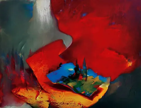 "Peyzaj-I" eseri SERDAR LEBLEBİCİ tarafından 2015 yılında 89x116 cm ölçülerinde Tuval üzeri yağlı boya tekniği ile yapılmıştır.