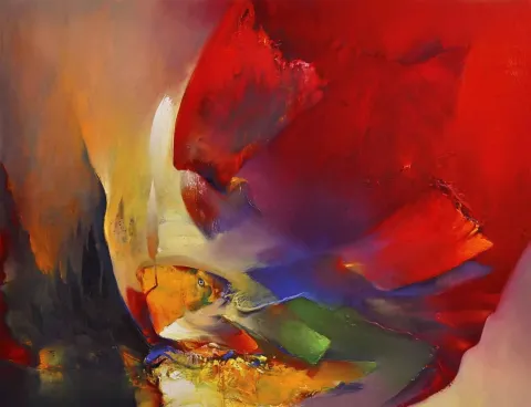 "Peyzaj-II" eseri SERDAR LEBLEBİCİ tarafından 2015 yılında 89x116 cm ölçülerinde Tuval üzeri yağlı boya tekniği ile yapılmıştır.