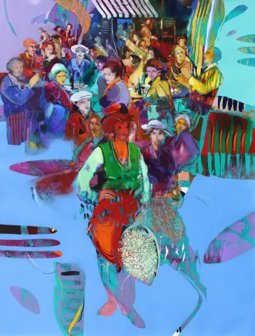 HAKAN ESMER — “Cafe-I”, 2015 "Cafe-I" eseri HAKAN ESMER tarafından 2015 yılında 116x89 cm ölçülerinde Tuval üzeri yağlı boya tekniği ile yapılmıştır.