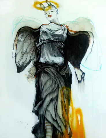 ERCAN AYÇİÇEK — “Nike”, 2015 "Nike" eseri ERCAN AYÇİÇEK tarafından 2015 yılında 116x89 cm ölçülerinde Tuval üzeri akrilik boya tekniği ile yapılmıştır.