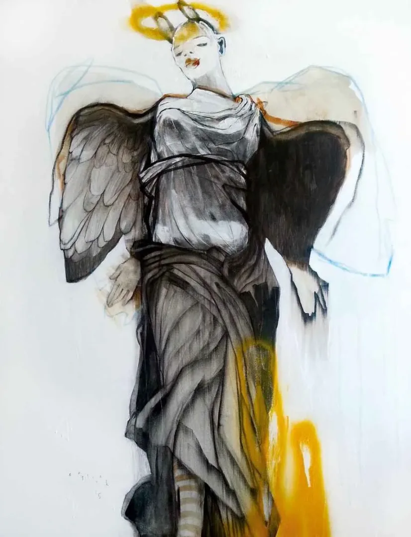 yakınlaştır "Nike" eseri ERCAN AYÇİÇEK tarafından 2015 yılında 116x89 cm ölçülerinde Tuval üzeri akrilik boya tekniği ile yapılmıştır.