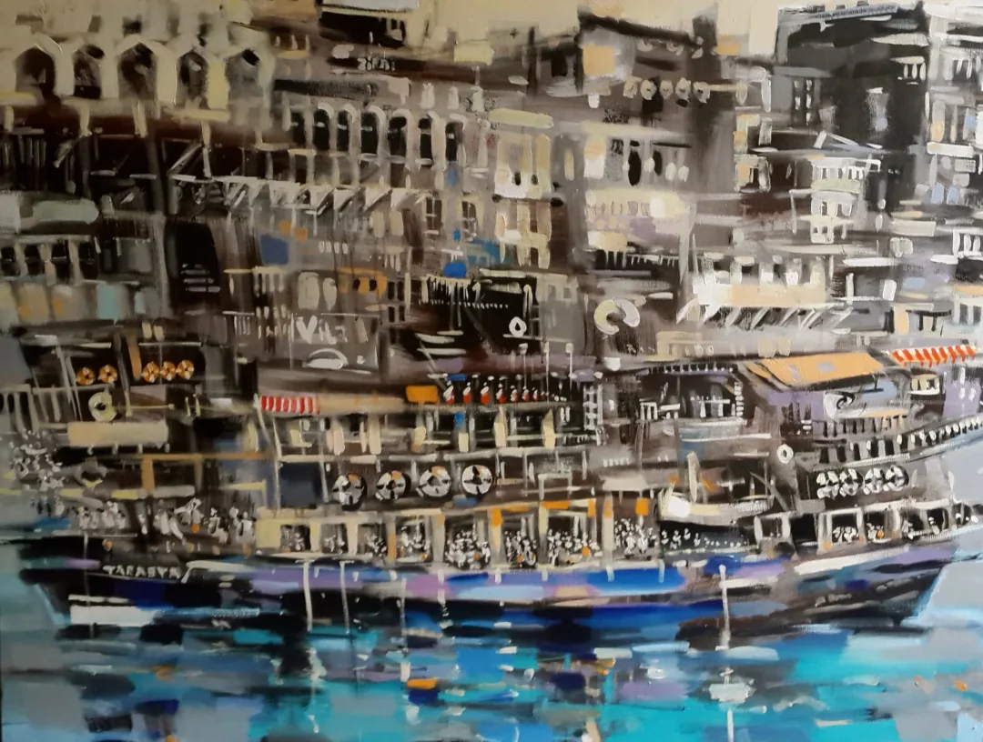 "Tarabya" eseri AYHAN ÇETİN tarafından 2015 yılında 89x116 cm ölçülerinde Tuval üzeri yağlı boya tekniği ile yapılmıştır.