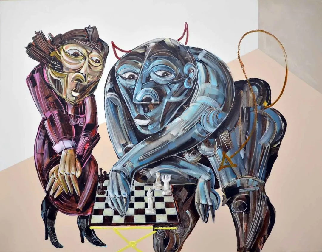 yakınlaştır "Şeytan Şey" eseri ERHAN LANPİR tarafından 2015 yılında 89x116 cm ölçülerinde Tuval üzeri akrilik boya tekniği ile yapılmıştır.