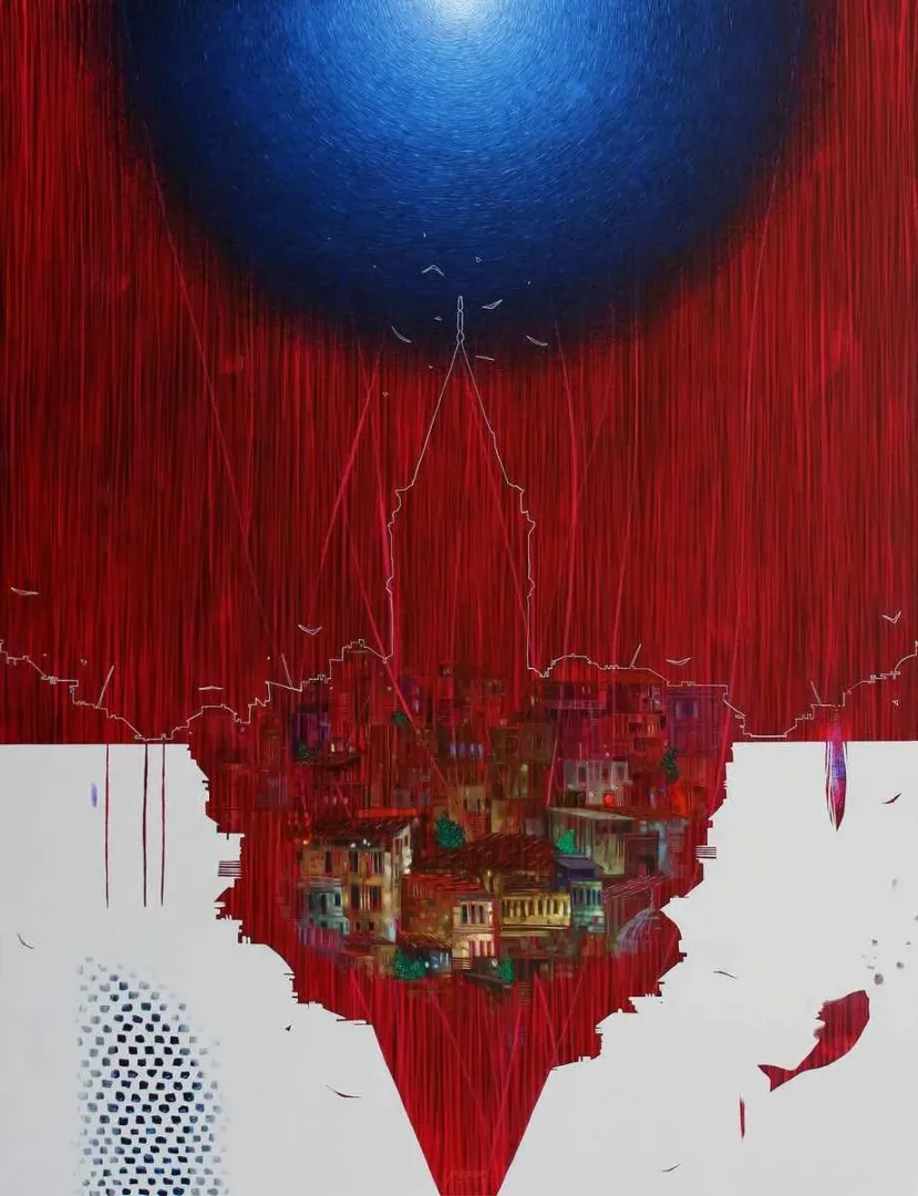 "İsimsiz" eseri BAKİ BODUR tarafından 2015 yılında 116x89 cm ölçülerinde Tuval üzeri yağlı boya tekniği ile yapılmıştır.