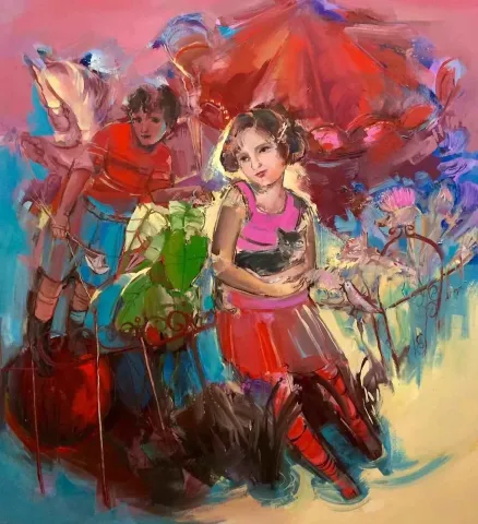 PERUZE HAMURCU — “Keşif”, 2015 "Keşif" eseri PERUZE HAMURCU tarafından 2015 yılında 100x90 cm ölçülerinde Tuval üzeri yağlı boya tekniği ile yapılmıştır.