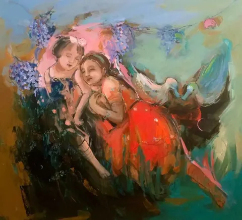 PERUZE HAMURCU — “Koşulsuz Sevgi”, 2015 "Koşulsuz Sevgi" eseri PERUZE HAMURCU tarafından 2015 yılında 90x100 cm ölçülerinde Tuval üzeri yağlı boya tekniği ile yapılmıştır.