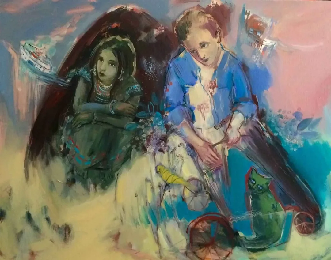 "Hiç ve Hep" eseri PERUZE HAMURCU tarafından 2014 yılında 72x96 cm ölçülerinde Tuval üzeri yağlı boya tekniği ile yapılmıştır.