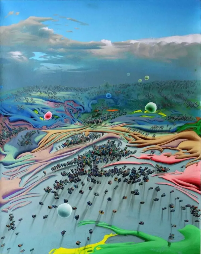 "Araf" eseri RAŞİT ALTUN tarafından 92x73 cm ölçülerinde Tuval üzeri akrilik boya tekniği ile yapılmıştır.