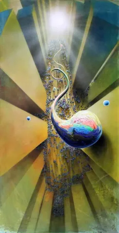 RAŞİT ALTUN — “Araf” "Araf" eseri RAŞİT ALTUN tarafından 140x70 cm ölçülerinde Tuval üzeri akrilik boya tekniği ile yapılmıştır.
