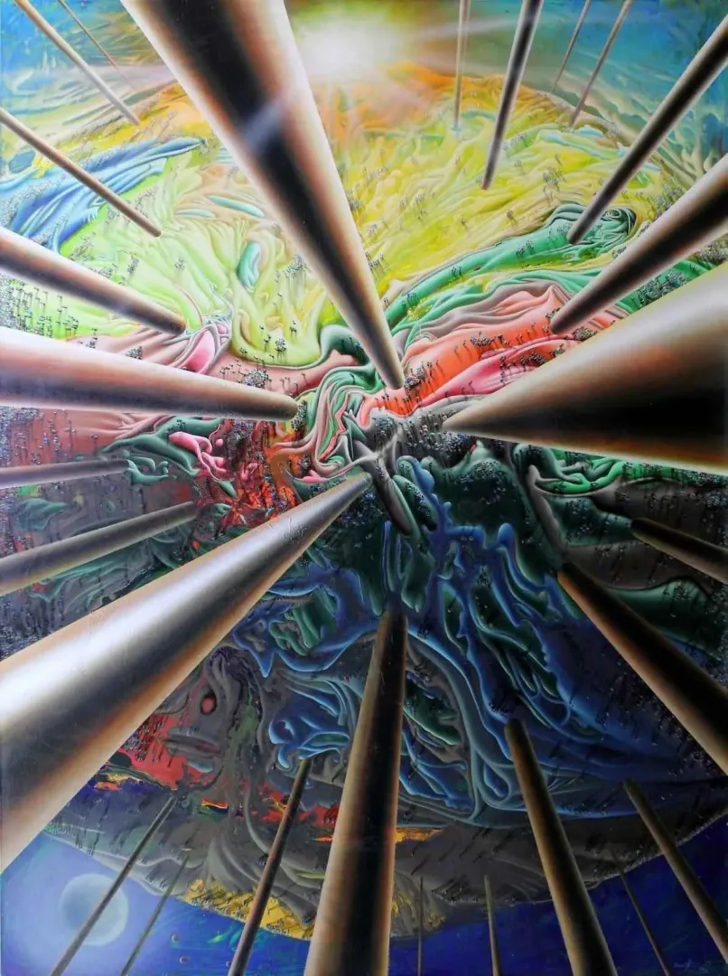 yakınlaştır "Araf" eseri RAŞİT ALTUN tarafından 170x127 cm ölçülerinde Tuval üzeri akrilik boya tekniği ile yapılmıştır.