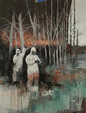 "İsimsiz" eseri ŞAHİN DEMİR tarafından 2015 yılında 80x60 cm ölçülerinde Tuval üzeri akrilik boya tekniği ile yapılmıştır.