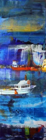 "İsimsiz" eseri TURGUT AKARSU tarafından 2015 yılında 150x50 cm ölçülerinde Tuval üzeri yağlı boya tekniği ile yapılmıştır.