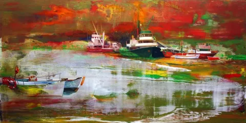 "İsimsiz" eseri TURGUT AKARSU tarafından 2015 yılında 60x120 cm ölçülerinde Tuval üzeri yağlı boya tekniği ile yapılmıştır.