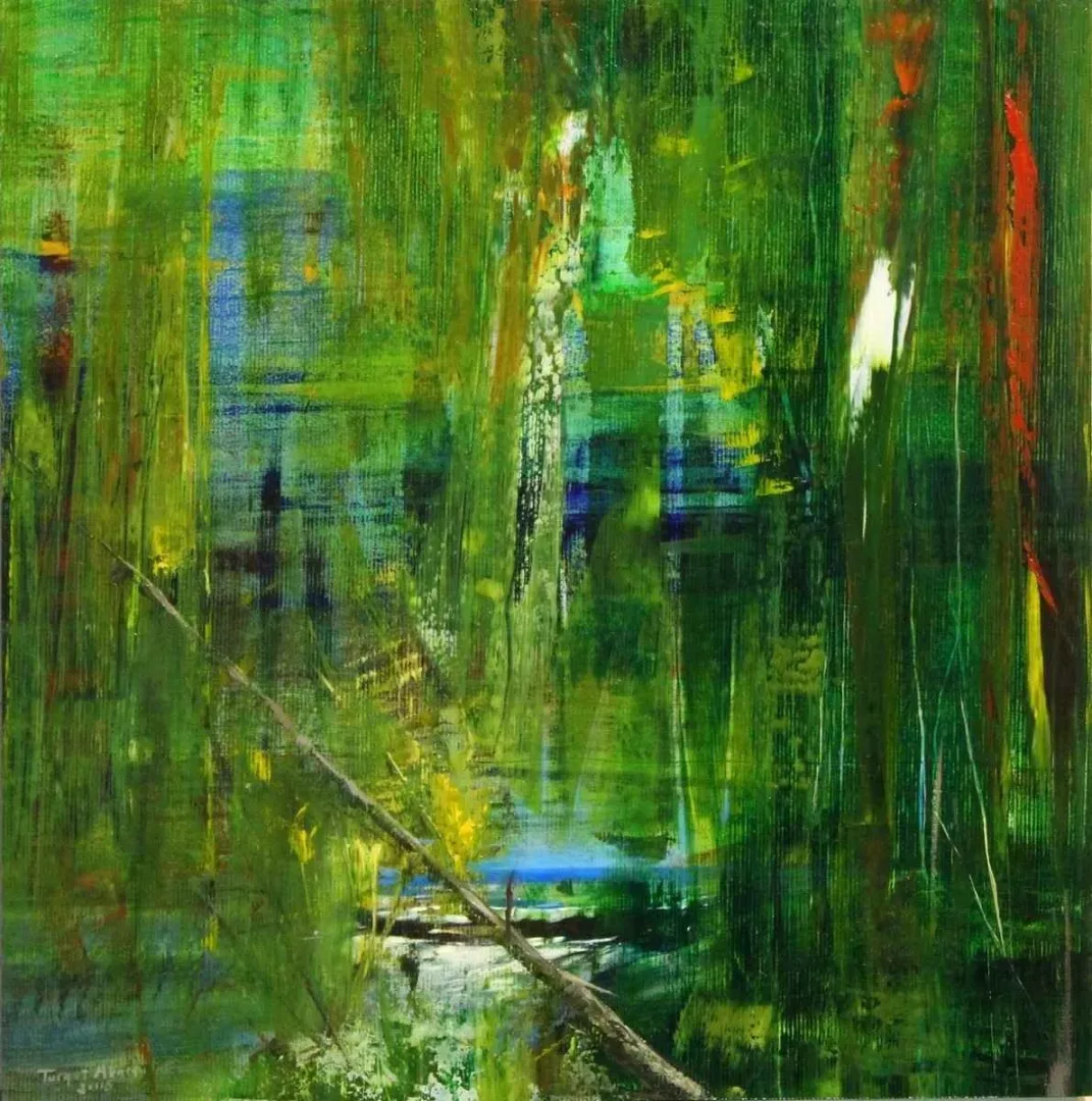 "İsimsiz" eseri TURGUT AKARSU tarafından 2015 yılında 30x30 cm ölçülerinde Tuval üzeri yağlı boya tekniği ile yapılmıştır.