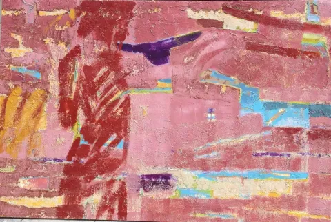 "İsimsiz" eseri VEDAT ÖRS tarafından 100x150 cm ölçülerinde Tuval üzeri karışık teknik tekniği ile yapılmıştır.