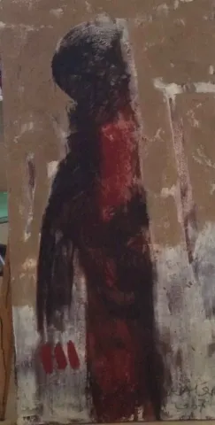 "İsimsiz" eseri VEDAT ÖRS tarafından 100x50 cm ölçülerinde Tuval üzeri karışık teknik tekniği ile yapılmıştır.