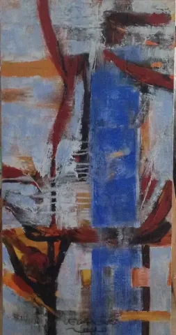 "İsimsiz" eseri VEDAT ÖRS tarafından 100x50 cm ölçülerinde Tuval üzeri karışık teknik tekniği ile yapılmıştır.