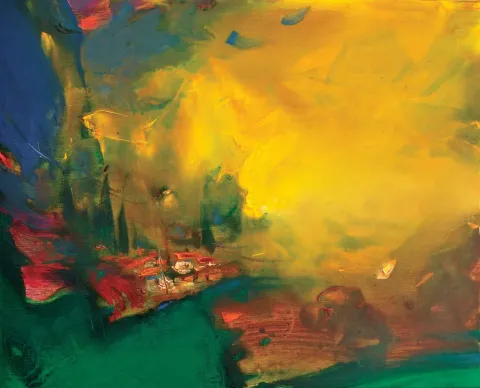 Bu eser SERDAR LEBLEBİCİ tarafından 2014 yılında 40x50 cm ölçülerinde Tuval üzeri yağlı boya tekniği ile yapılmıştır.