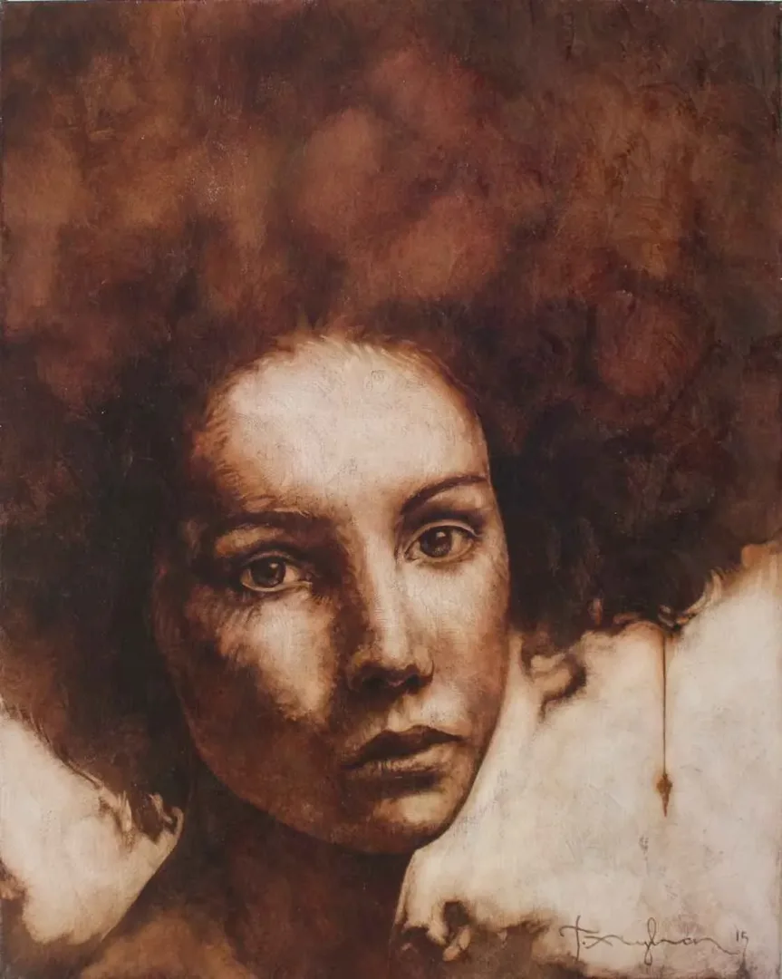 yakınlaştır "Şakül-III" eseri TALAT AYHAN tarafından 2015 yılında 40x50 cm ölçülerinde Tuval üzeri mürekkep tekniği ile yapılmıştır.