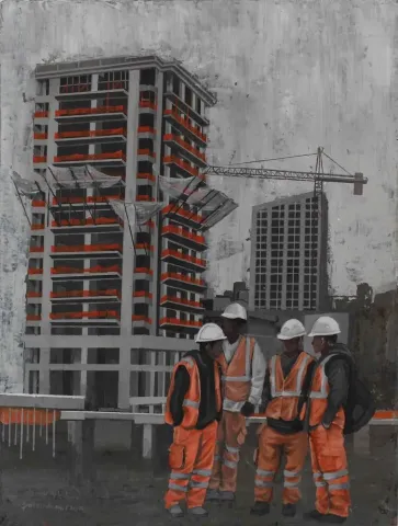 Bu eser ŞAHİN DEMİR tarafından 2015 yılında 40x50 cm ölçülerinde Tuval üzeri akrilik boya tekniği ile yapılmıştır.