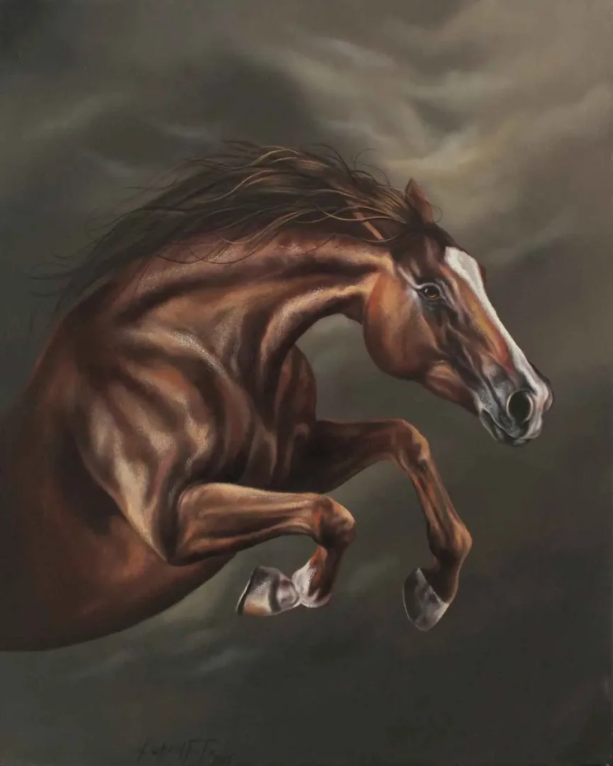 yakınlaştır "İsimsiz" eseri BEHZAT FEYZULLAH tarafından 2015 yılında 50x40 cm ölçülerinde Tuval üzeri yağlı boya tekniği ile yapılmıştır.