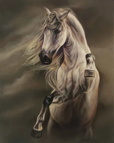 Bu eser BEHZAT FEYZULLAH tarafından 2015 yılında 50x40 cm ölçülerinde Tuval üzeri yağlı boya tekniği ile yapılmıştır.