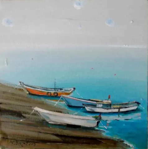 CELAL BİNZET — “Görünüm”, 2015 "Görünüm" eseri CELAL BİNZET tarafından 2015 yılında 25x25 cm ölçülerinde Tuval üzeri yağlı boya tekniği ile yapılmıştır.