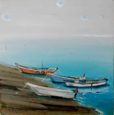 CELAL BİNZET — “Görünüm”, 2015 "Görünüm" eseri CELAL BİNZET tarafından 2015 yılında 25x25 cm ölçülerinde Tuval üzeri yağlı boya tekniği ile yapılmıştır.