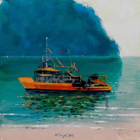 CELAL BİNZET — “Görünüm”, 2015 "Görünüm" eseri CELAL BİNZET tarafından 2015 yılında 25x25 cm ölçülerinde Tuval üzeri yağlı boya tekniği ile yapılmıştır.