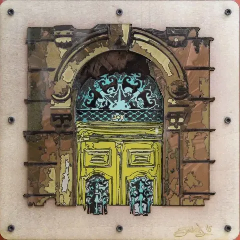 "isimsiz" eseri EMRE LÜLE tarafından 2015 yılında 25x25 cm ölçülerinde Pleksi tekniği ile yapılmıştır.