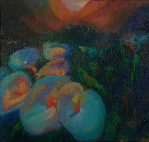 SEVİNÇ ÇİFTÇİ — “isimsiz”, 2015 "isimsiz" eseri SEVİNÇ ÇİFTÇİ tarafından 2015 yılında 25x25 cm ölçülerinde Tuval üzeri yağlı boya tekniği ile yapılmıştır.