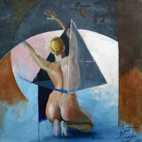 SAMET KAPOĞLU — “isimsiz”, 2015 "isimsiz" eseri SAMET KAPOĞLU tarafından 2015 yılında 25x25 cm ölçülerinde Tuval üzeri yağlı boya tekniği ile yapılmıştır.