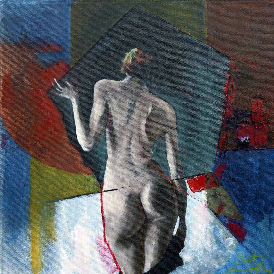 "isimsiz" eseri SAMET KAPOĞLU tarafından 2015 yılında 25x25 cm ölçülerinde Tuval üzeri yağlı boya tekniği ile yapılmıştır.