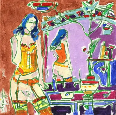 AHMET ŞİNASİ İŞLER — “isimsiz”, 2015 "isimsiz" eseri AHMET ŞİNASİ İŞLER tarafından 2015 yılında 25x25 cm ölçülerinde Tuval üzeri yağlı boya tekniği ile yapılmıştır.