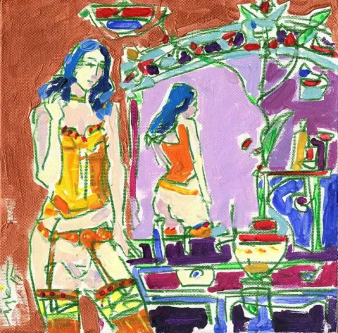 AHMET ŞİNASİ İŞLER — “isimsiz”, 2015 "isimsiz" eseri AHMET ŞİNASİ İŞLER tarafından 2015 yılında 25x25 cm ölçülerinde Tuval üzeri yağlı boya tekniği ile yapılmıştır.