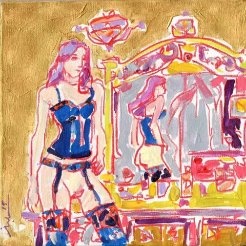 AHMET ŞİNASİ İŞLER — “isimsiz”, 2015 "isimsiz" eseri AHMET ŞİNASİ İŞLER tarafından 2015 yılında 25x25 cm ölçülerinde Tuval üzeri yağlı boya tekniği ile yapılmıştır.