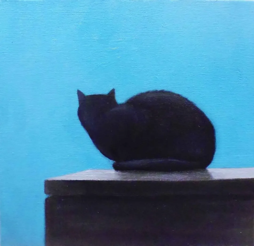 "Kara Kedi" eseri YİĞİT ALTIPARMAKOĞULLARI tarafından 2015 yılında 25x25 cm ölçülerinde Tuval üzeri yağlı boya tekniği ile yapılmıştır.