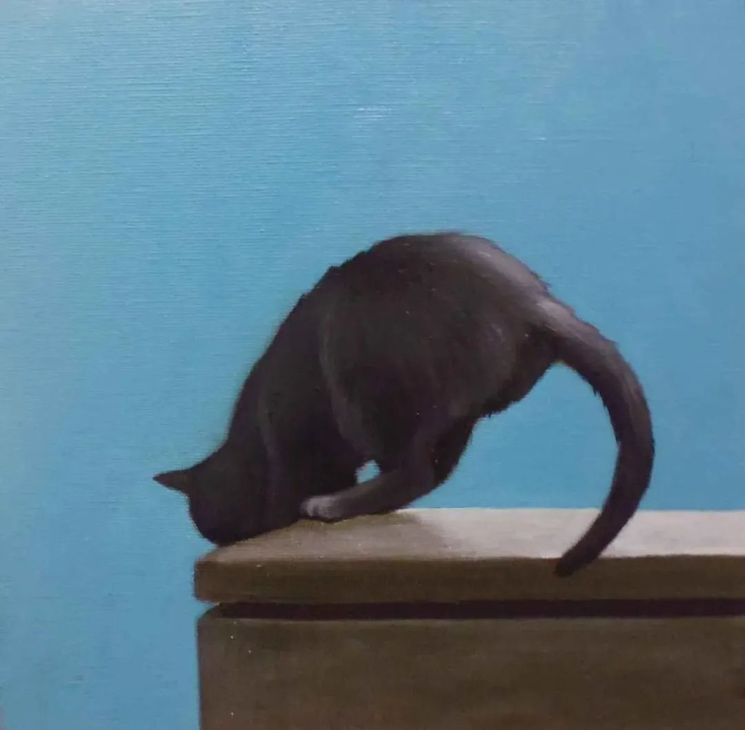 yakınlaştır "Kara Kedi" eseri YİĞİT ALTIPARMAKOĞULLARI tarafından 2015 yılında 25x25 cm ölçülerinde Tuval üzeri yağlı boya tekniği ile yapılmıştır.