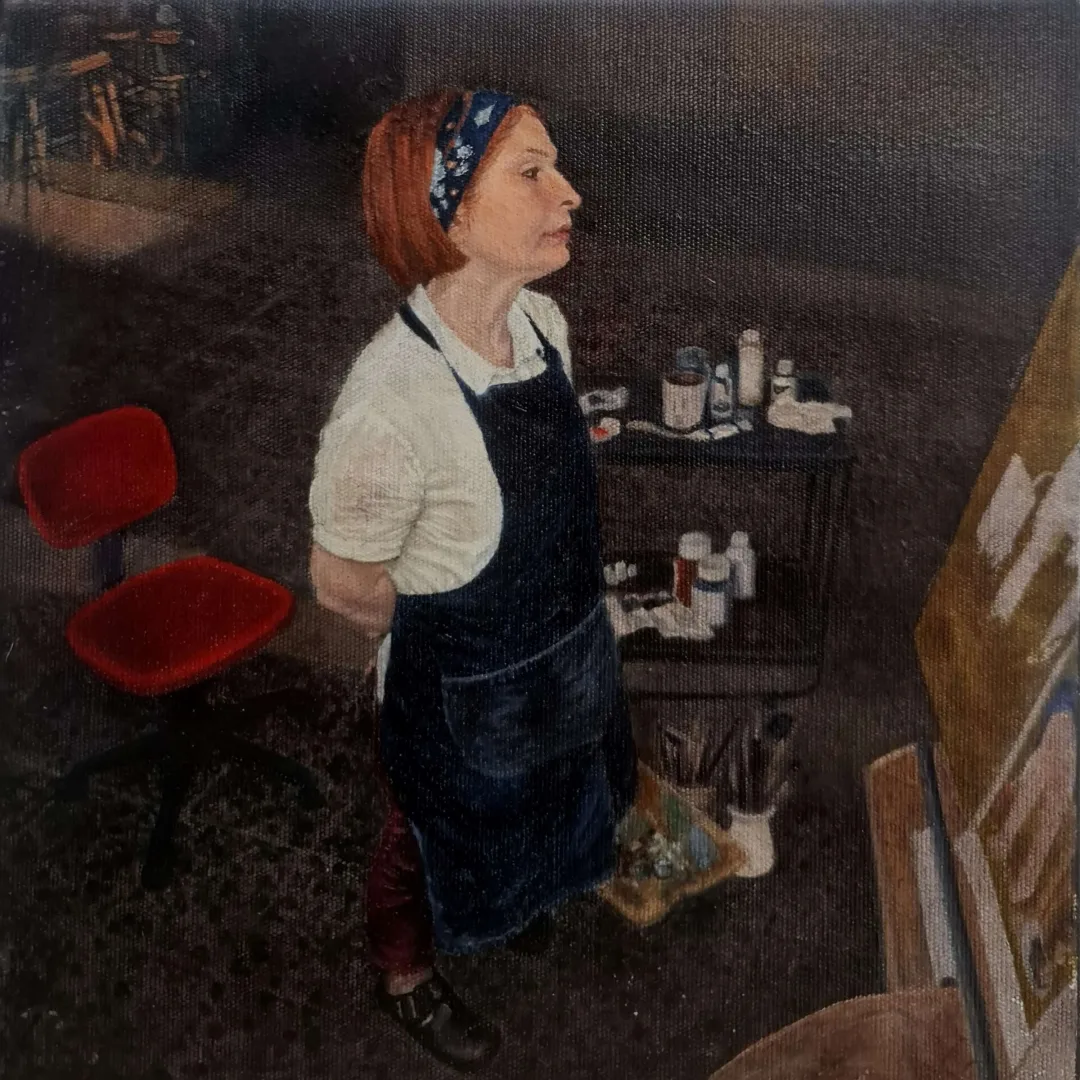 "isimsiz" eseri MERYEM UZUNOĞLU tarafından 2015 yılında 25x25 cm ölçülerinde Tuval üzeri yağlı boya tekniği ile yapılmıştır.
